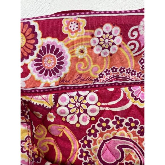 Vera Bradley Pink Floral‎ Paisley Double Handle Tote Back Size 11.5"x14.5"x4.5" - Picture 2 of 9